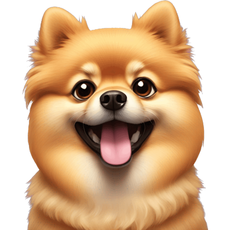 Pomeranian partying emoji