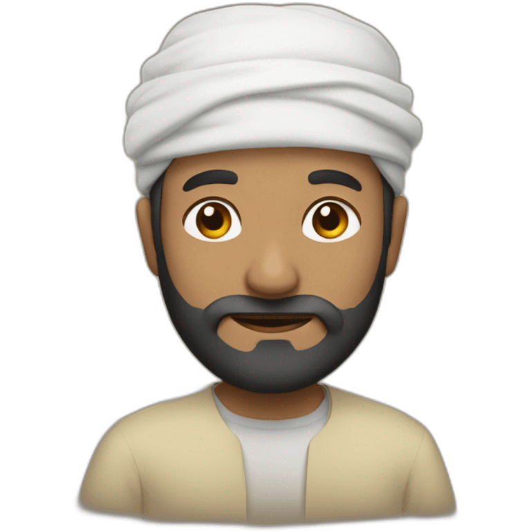 Un homme musulman qui fait la prière emoji