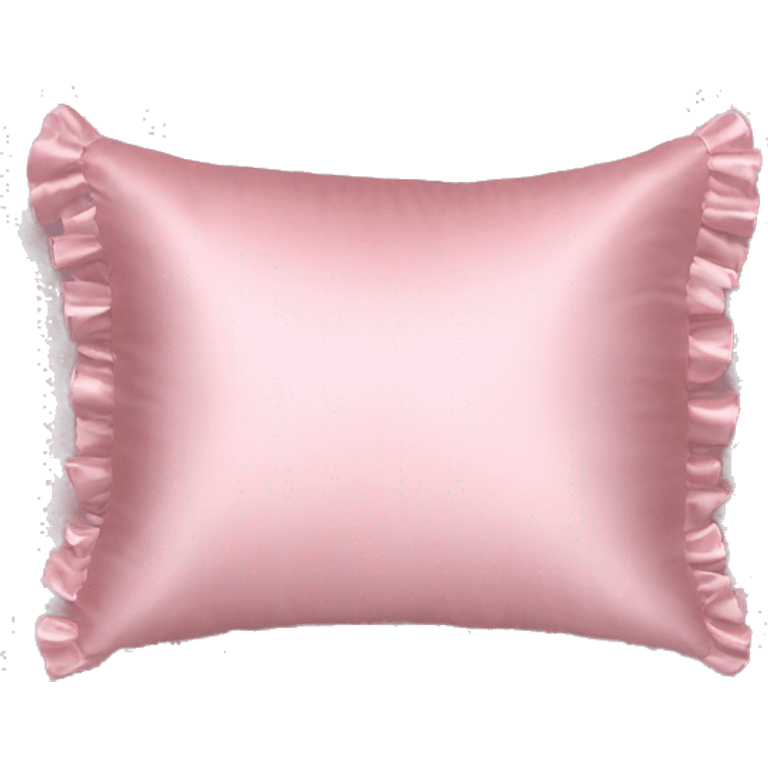 Light pink Frilly satin pillow  emoji