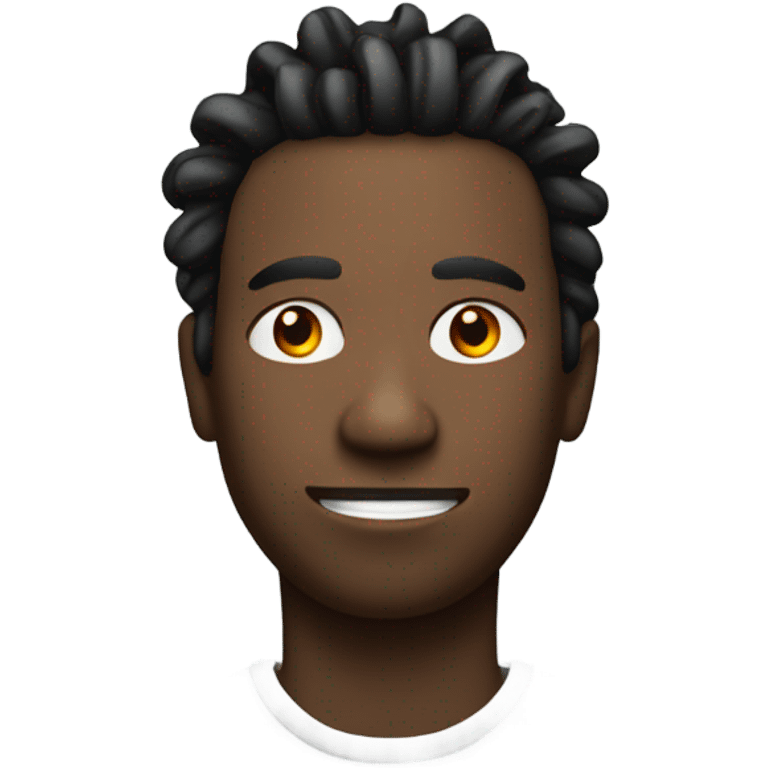 black male with one eye and only one red dreadlock sticking straight up emoji