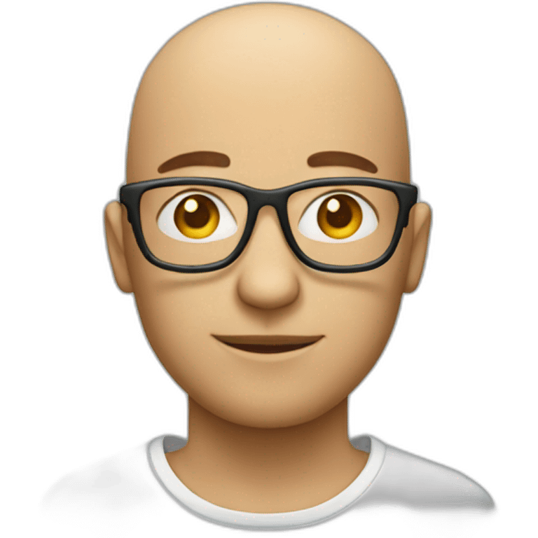 software developer bald with glasses emoji