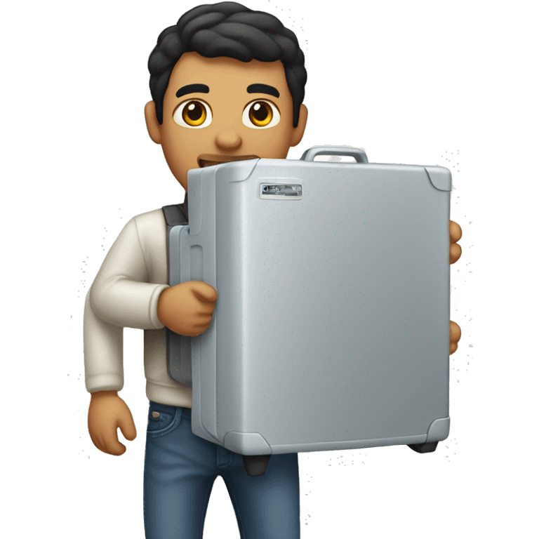 Mexican male carrying a refrigerator emoji