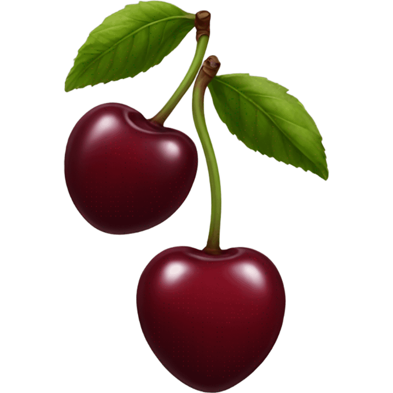 Two burgundy cherrys emoji