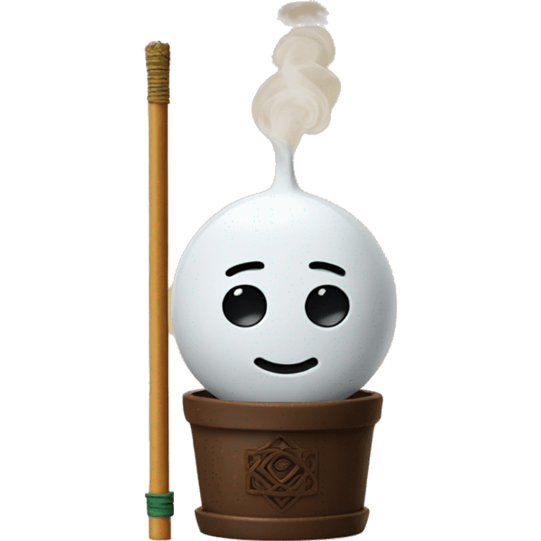 Incense stick in holder smoking emoji