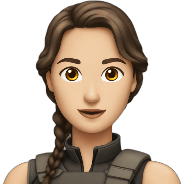 Katniss Everdeen with an archet emoji