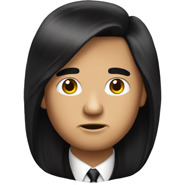 trump with long black hair emoji