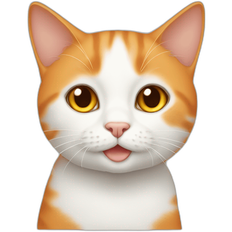 small orange almost white loving cat emoji