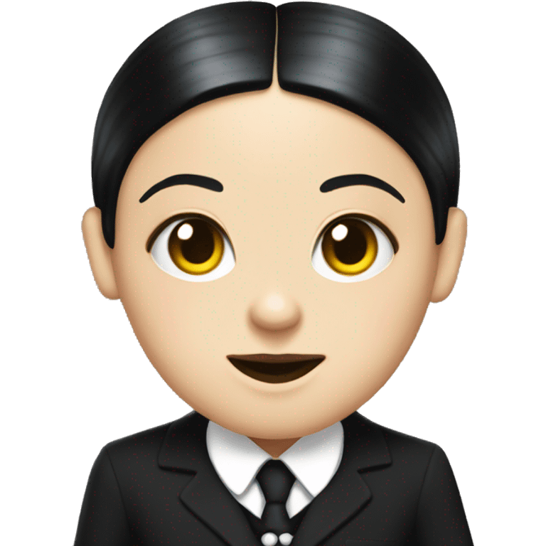 Wednesday addams in a suit  emoji