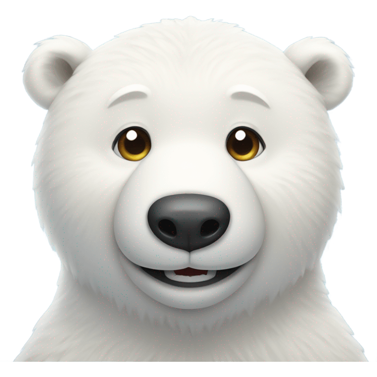 Smiling polar bear emoji