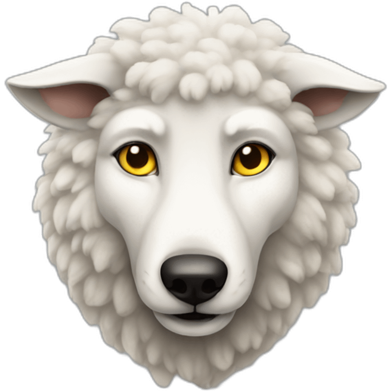 Wolf in sheep's clothing emoji