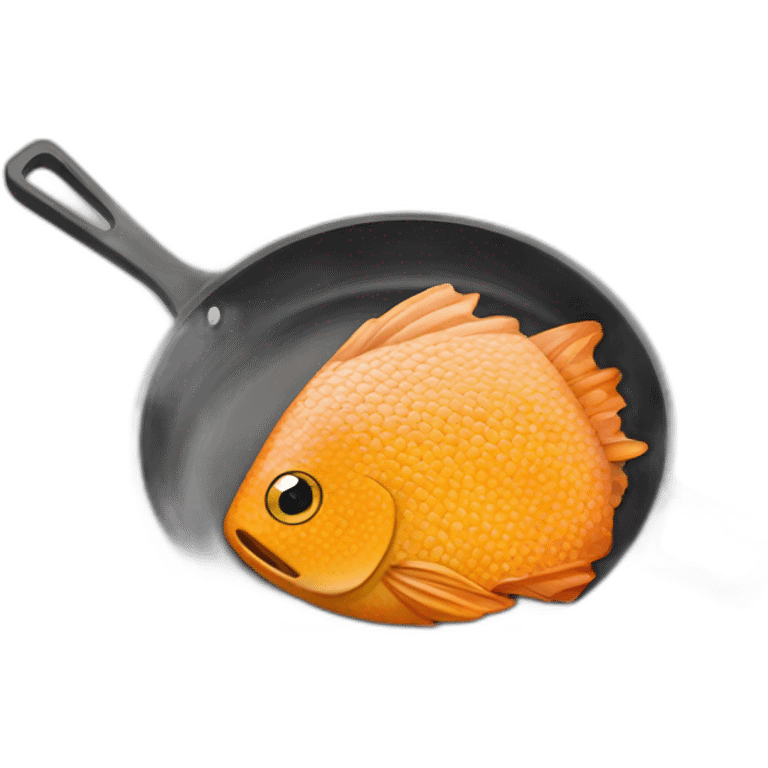 a big fish in a frying pan emoji