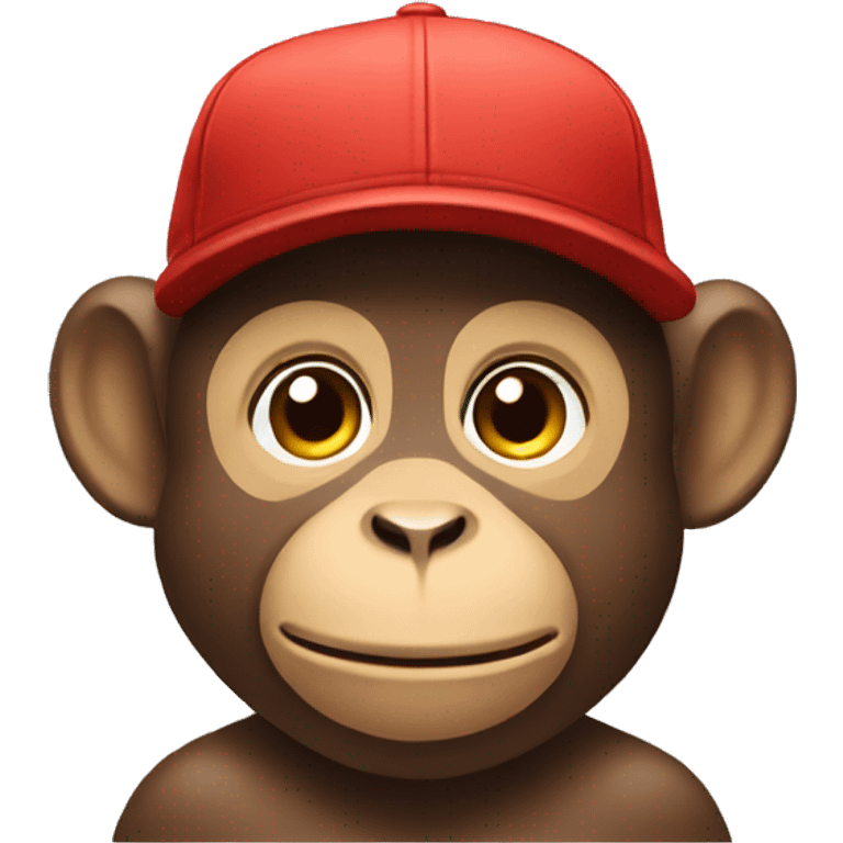 a monkey with an cap emoji