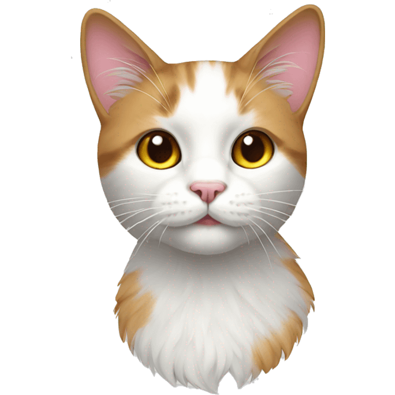 multi color white background fur cat emoji