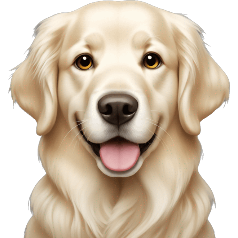 English cream golden retriever  emoji