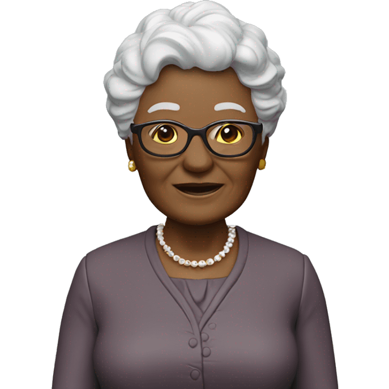 Grandma bobble head emoji