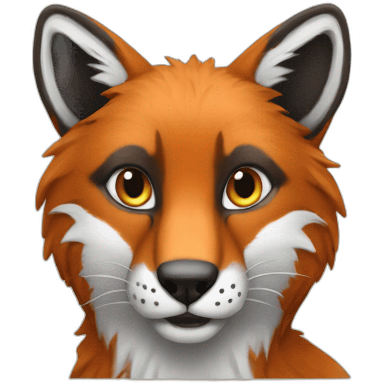 Renard avec panthère noire emoji