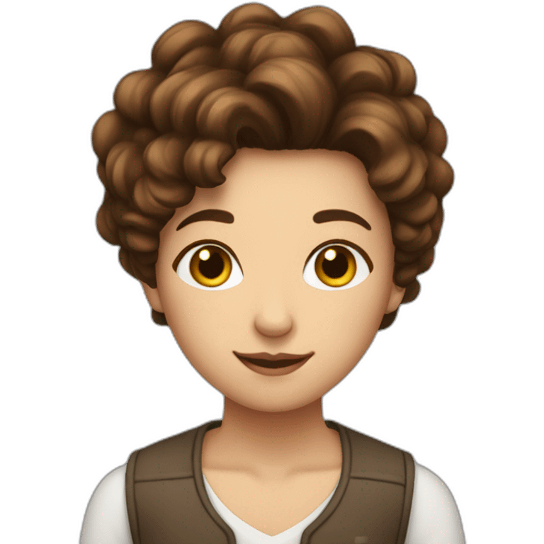 Hug man bold hair woman short brown hair emoji