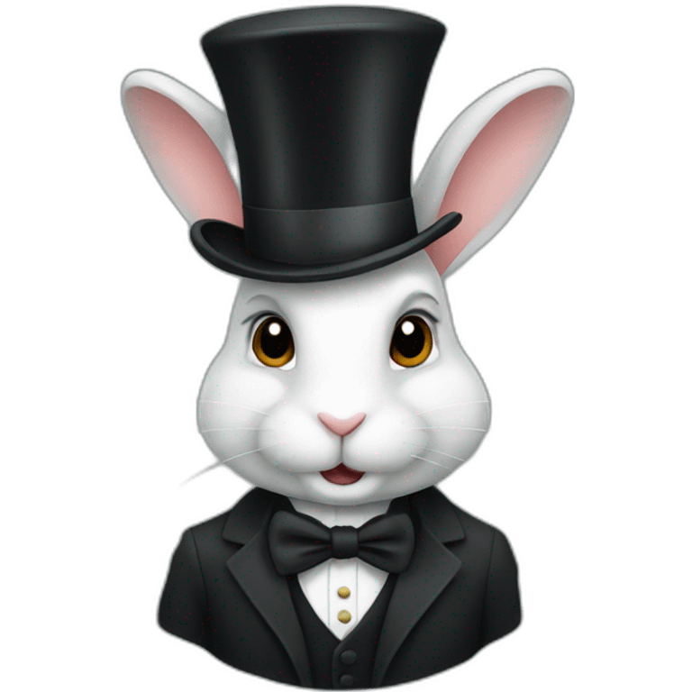 rabbit in top hat emoji