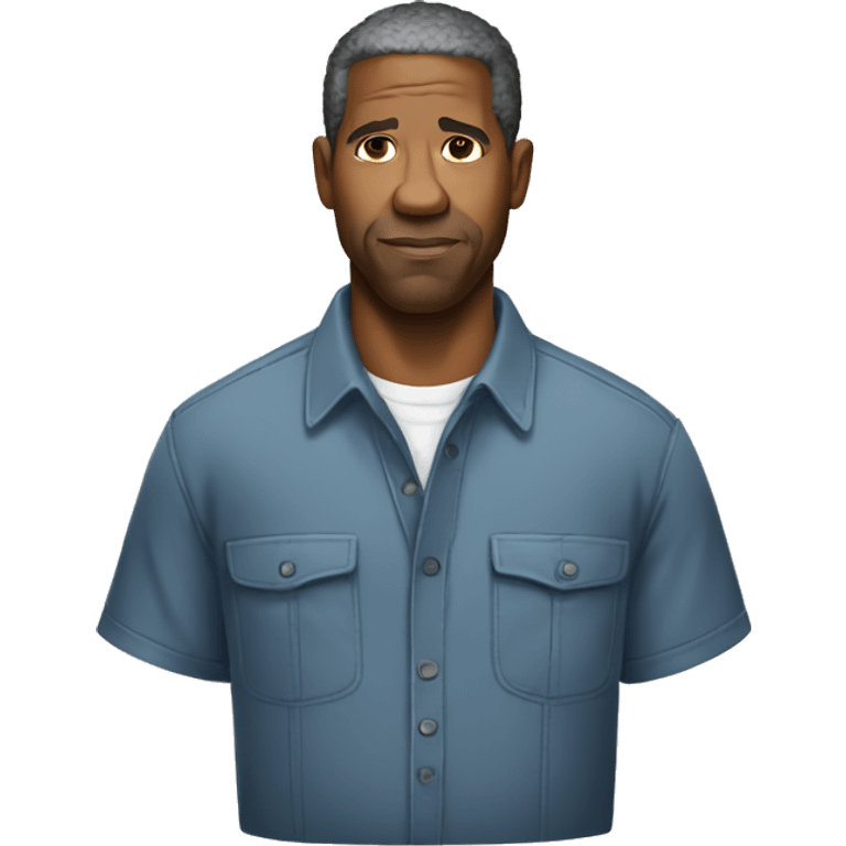 denzel washington wearing shirt emoji