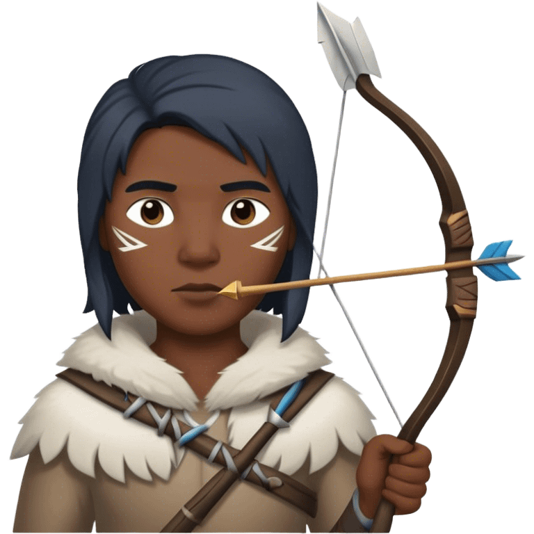 Inuit with arrow emoji