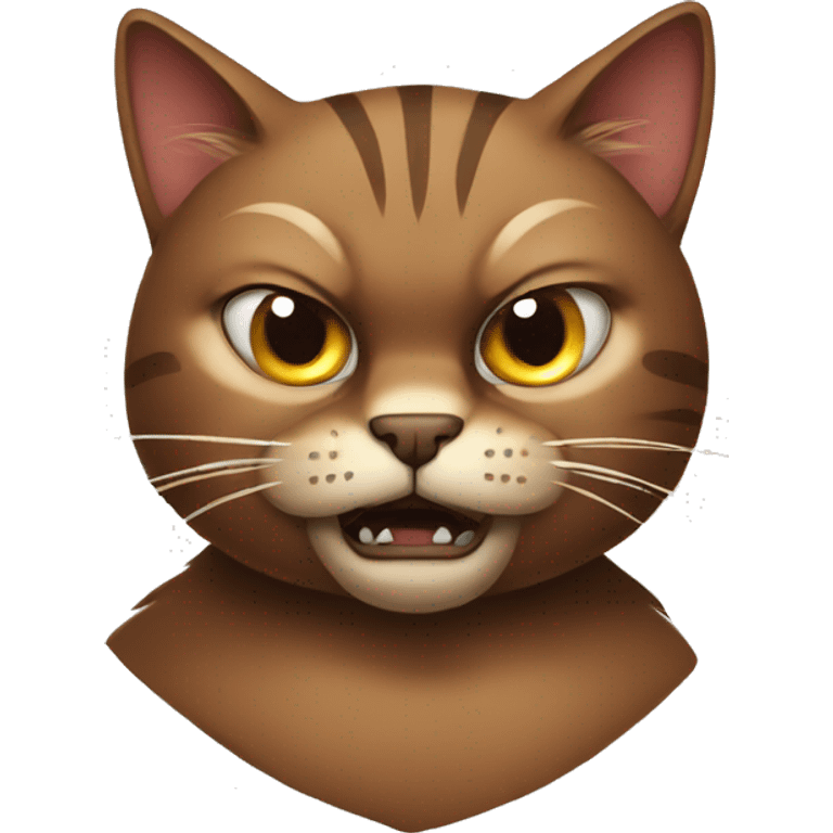 brown cat angry emoji