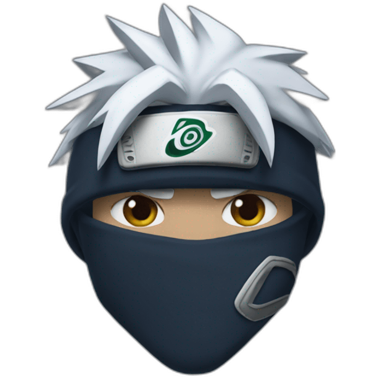 Kakashi in a black nike hoodie  emoji