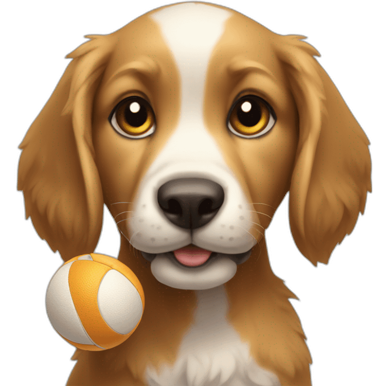 griffin dog puppy with ball emoji