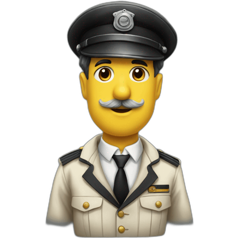 charlie chaplin with uniform emoji