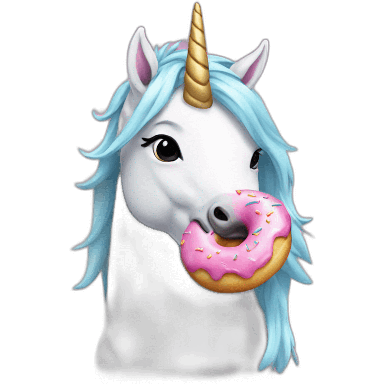 Unicorn with donut emoji