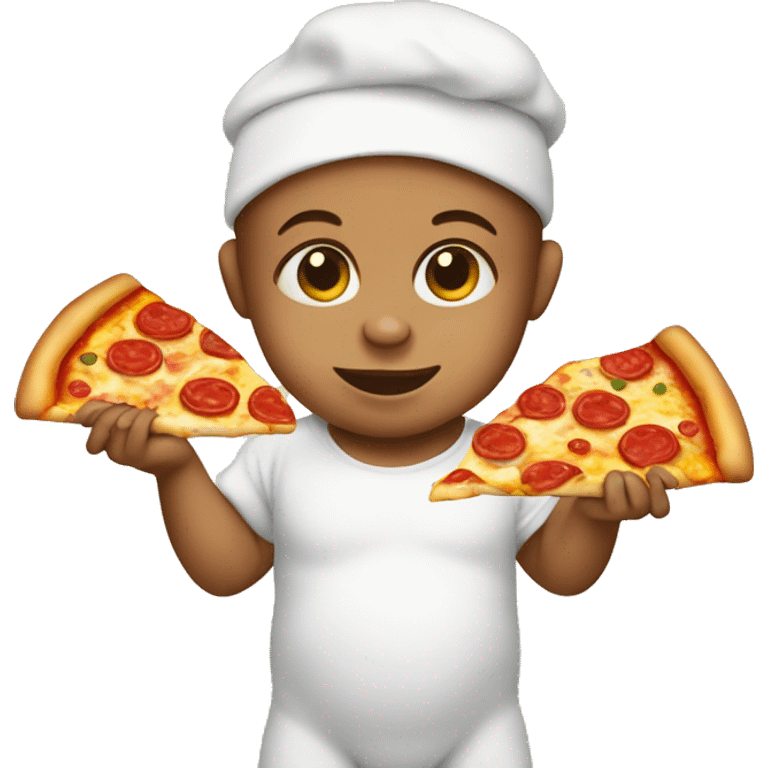 baby with pizza  emoji