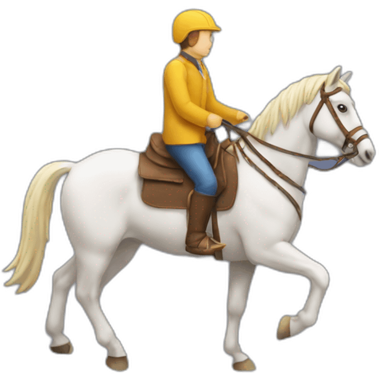 Deux personnes sur un cheval emoji