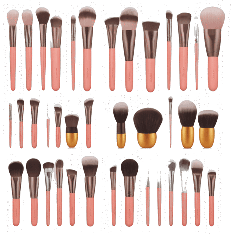 makeup brushes and palettes emoji