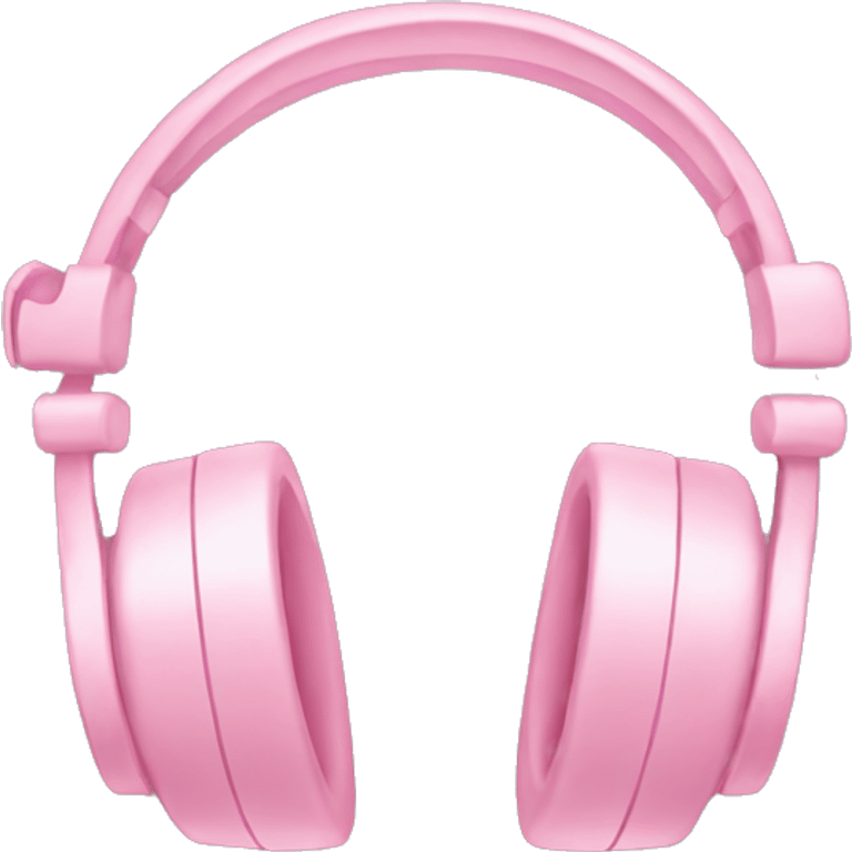 Headphones with light pink ribbons  emoji