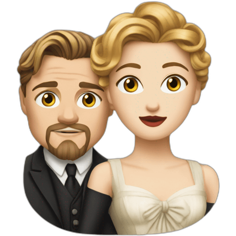 keyt winslet with leonardo dicaprio in titanic emoji