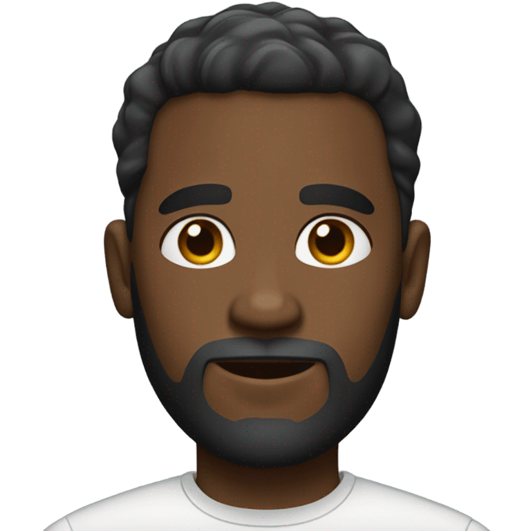 black man with short hair and a small beard emoji