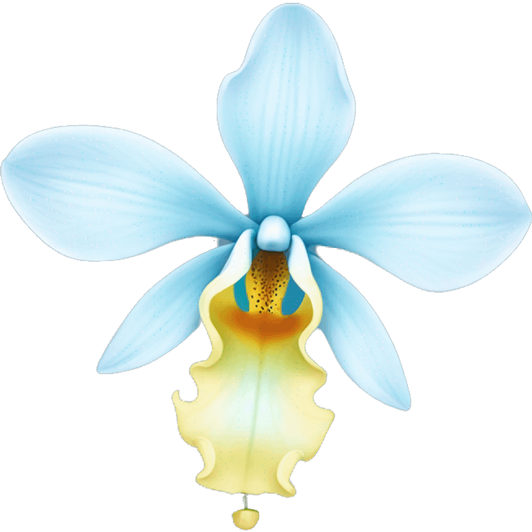 light blue  Orchid emoji