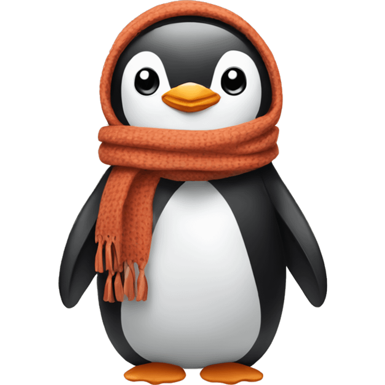 penguin with a scarf emoji