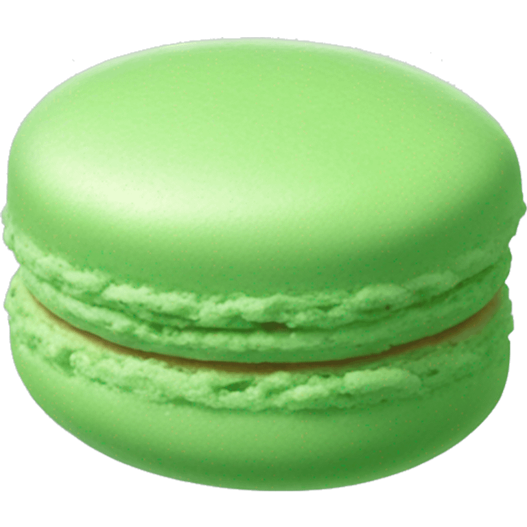 Realistic pastel green macaroon emoji