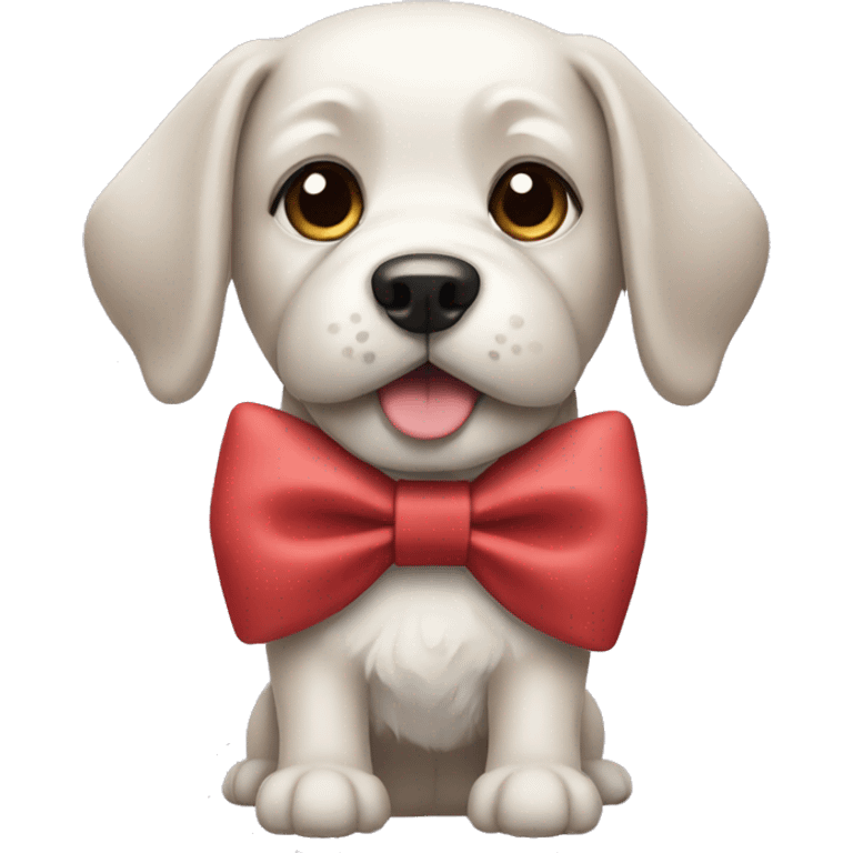 dog wearing a bow  emoji