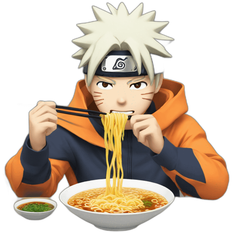 Naruto eating ramen emoji