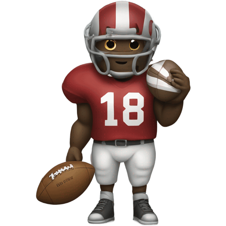 brutus with a football emoji