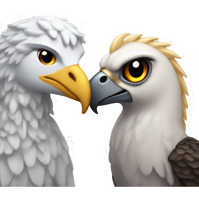 Falcon with a unicorn as besties  emoji