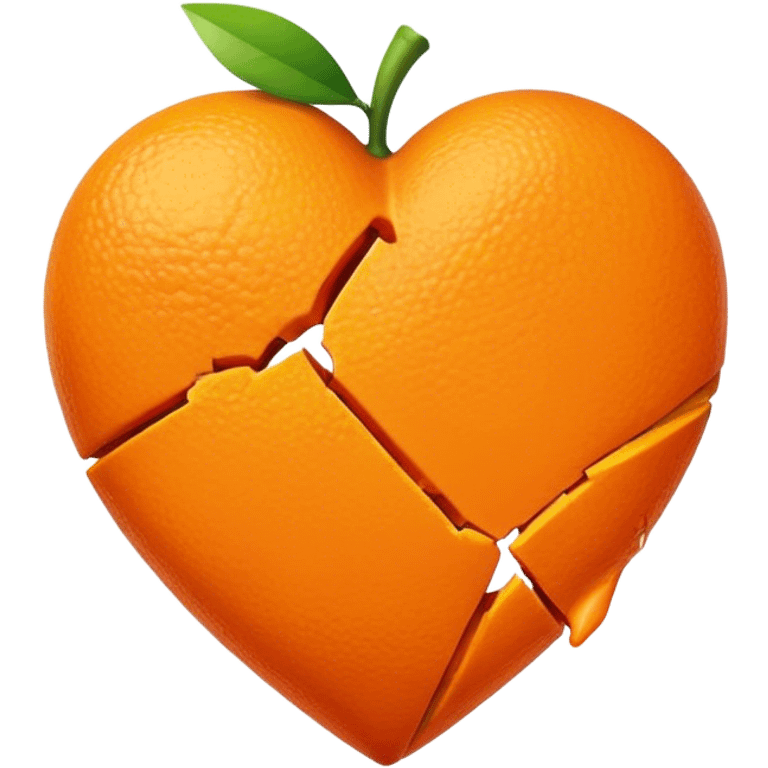 Orange broken heart  emoji