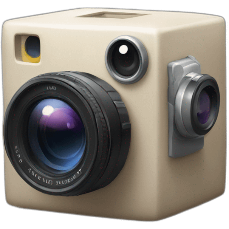 camera dans un cube emoji