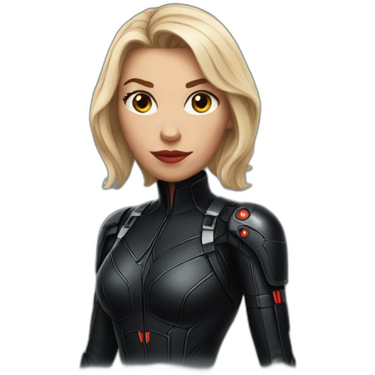 fullbody Black Widow emoji