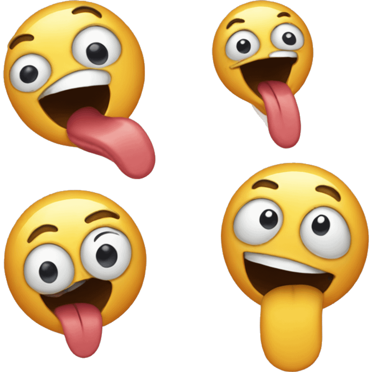 emojis with tongue out emoji