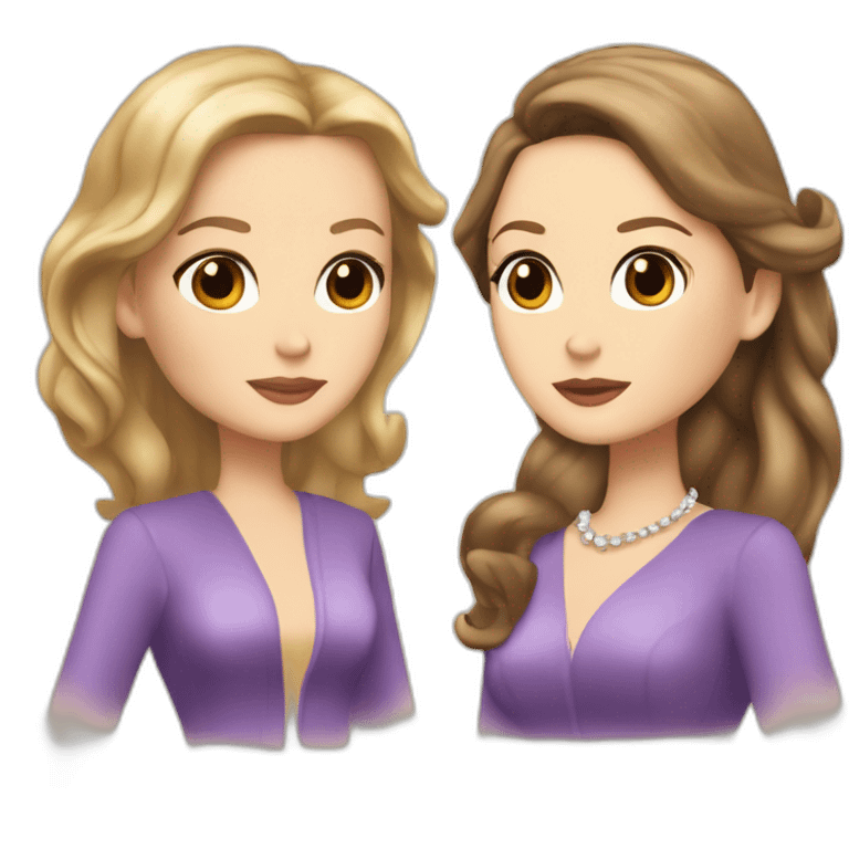 Serena Van der Woodsen and Blair Waldorf emoji