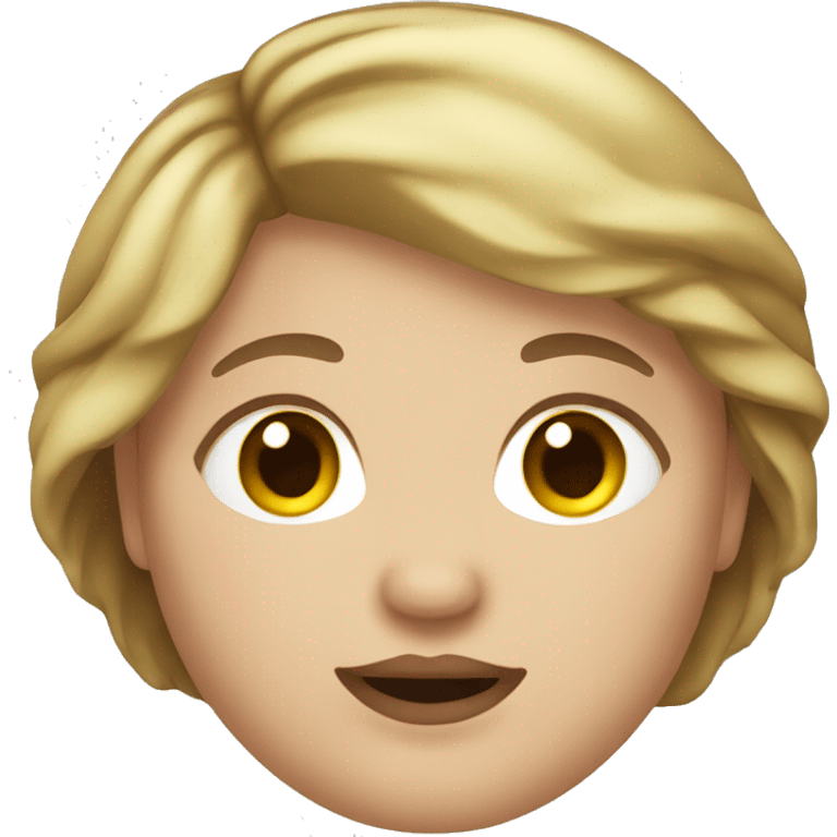 fat girl with brown hair and blonde highlights  emoji