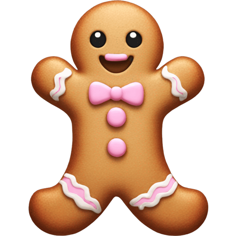 Light pink  gingerbread man emoji