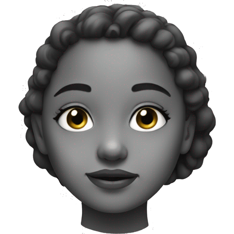 monochrome portrait of a girl emoji